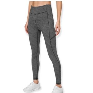 Lululemon • Speed Up Tight 28" Full-On Luxtreme Variegated Knit Black Heather